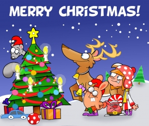 Merry Christmas Illustration Free - 2011